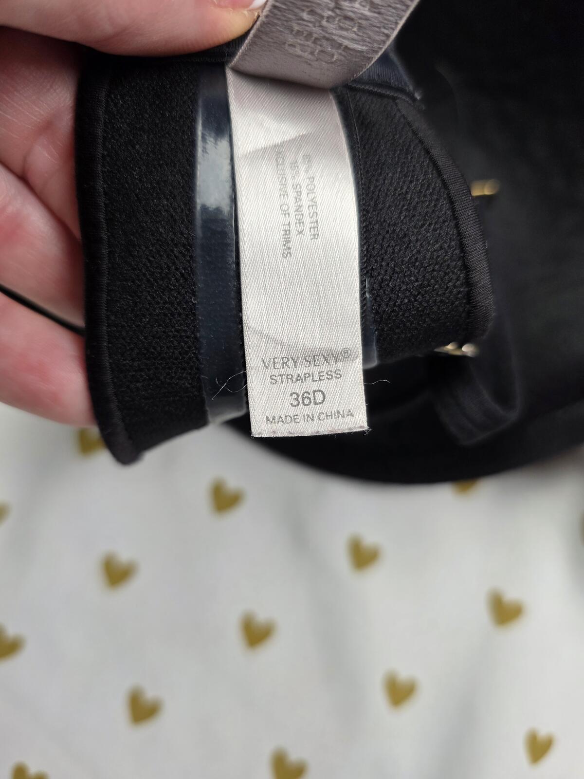 Victorias Secret Bnlack Very Sexy Strapless Multiway Bra 36D