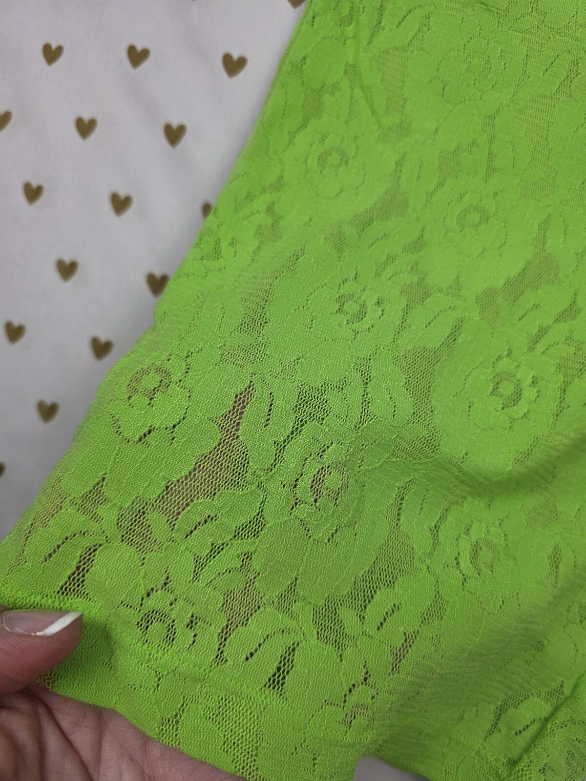 Victorias Secret PINK VINTAGE y2k Green Lace Sleep Pants Pajama Bottoms Small