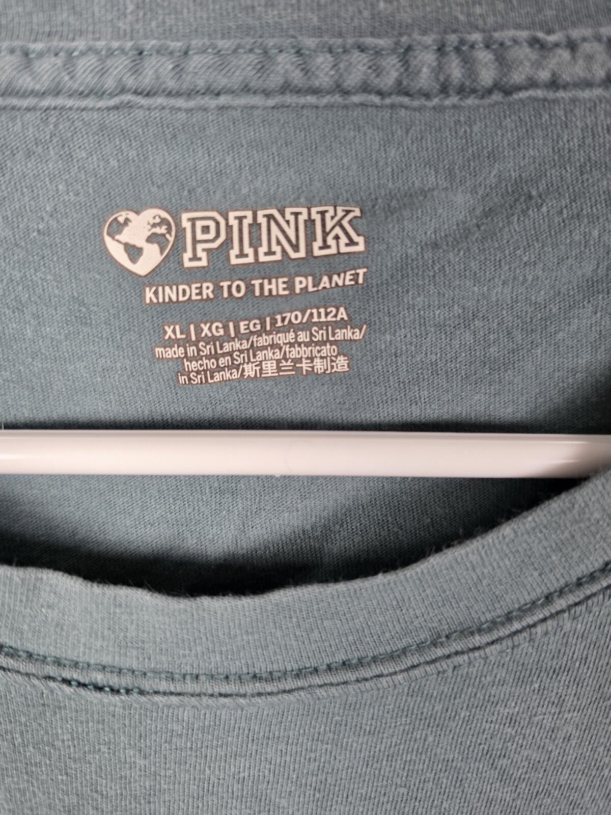 Victorias Secret PINK Long Sleeve Campus Logo Tee shirt XL