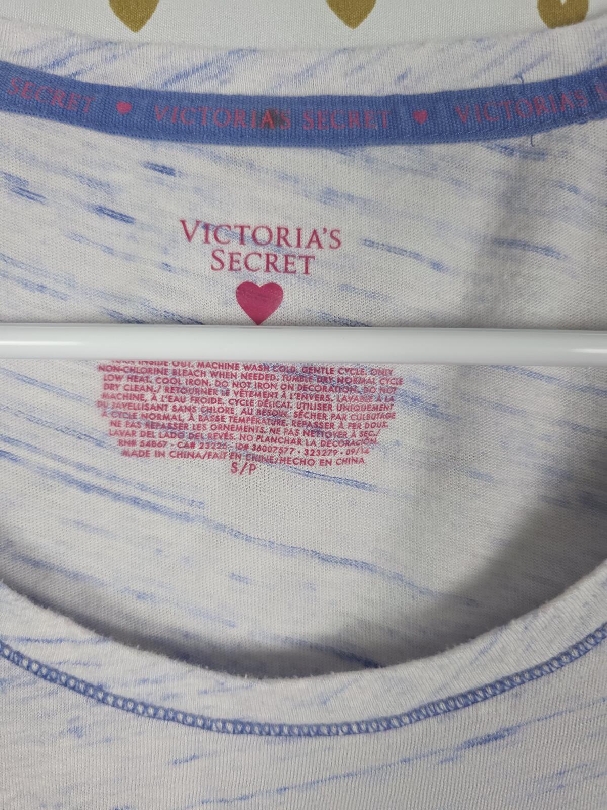 Victorias Secret LOVE Long sleeve Soft Nightgown Sleep Shirt Pajama PJ SMALL