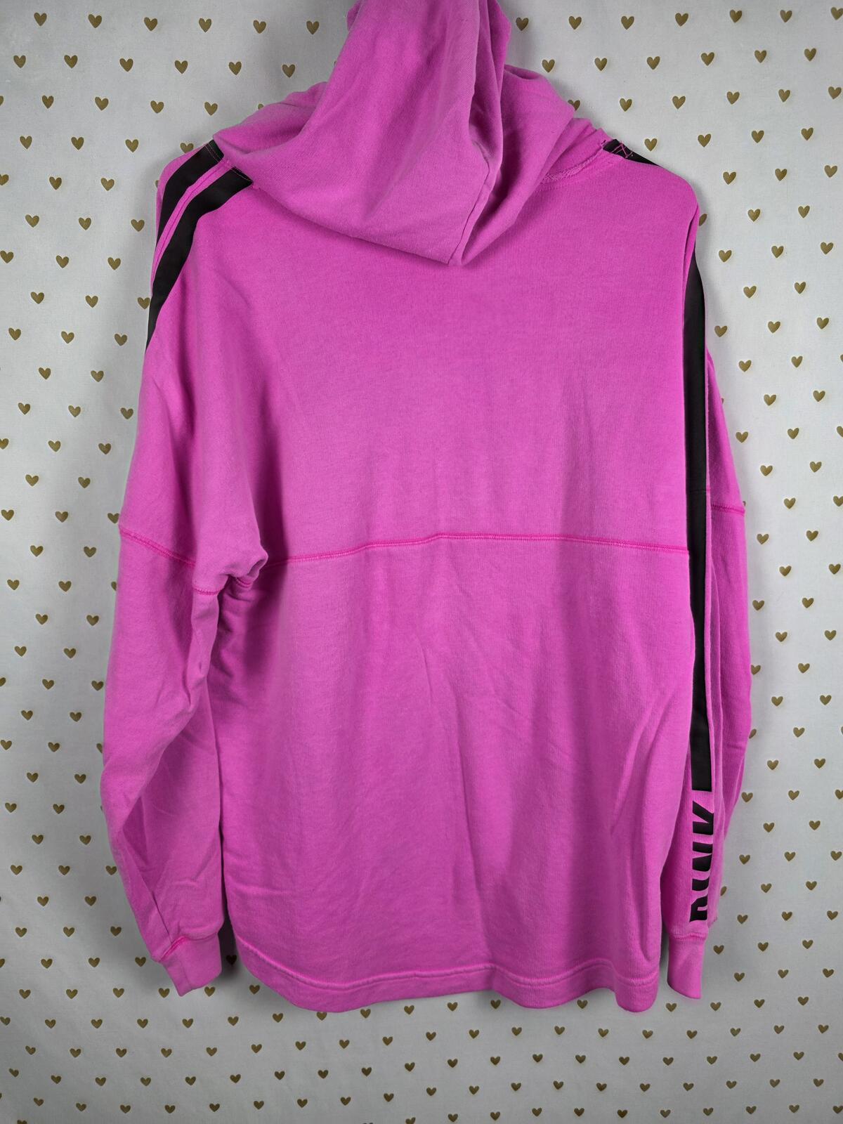Victorias Secret Pink Small Dog Logo Long sleeve Pullover Hoodie Sweater