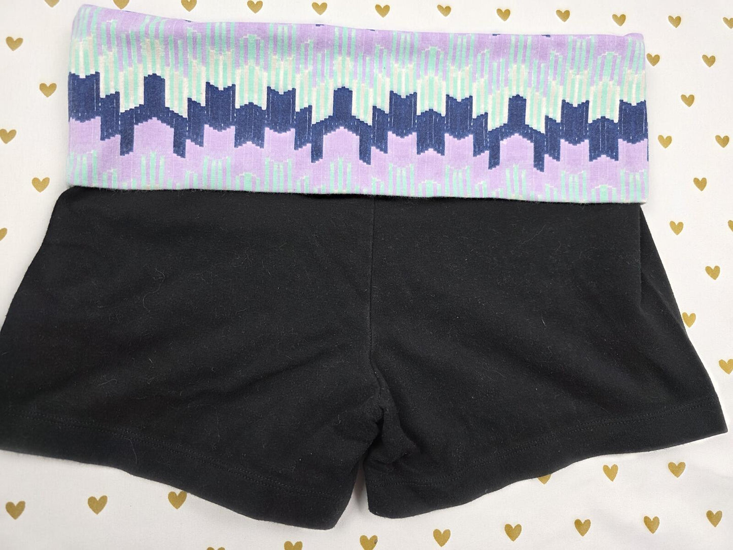 Victorias Secret Geometric Yoga Shorts Foldover WINGS SMALL Vintage Y2k