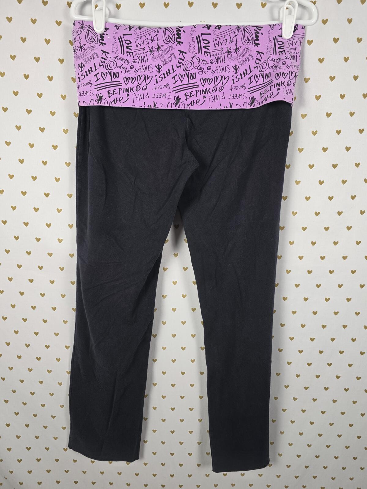 Victorias Secret PINK Foldover Cotton Vintage Medium Yoga Pants