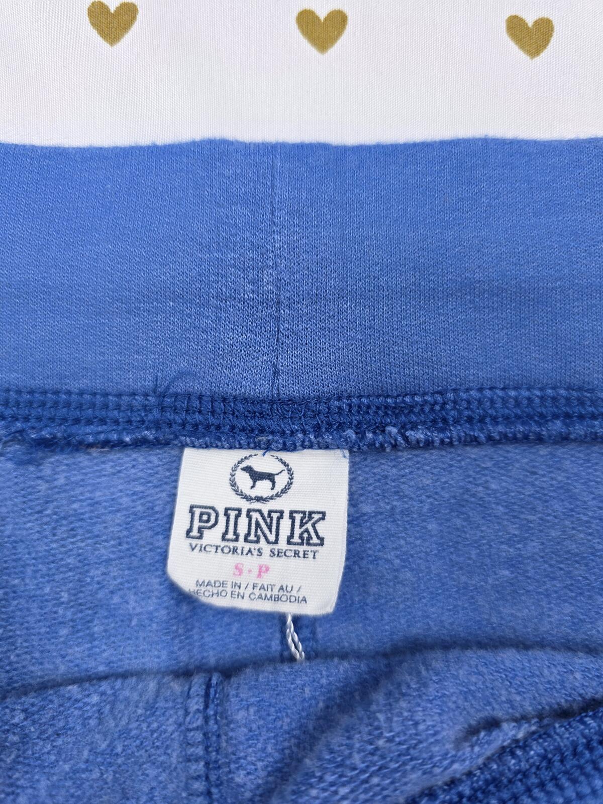 Victorias Secret PINK Vintage Blue Y2k Cheetah Leopard Sweat Shorts SMALL