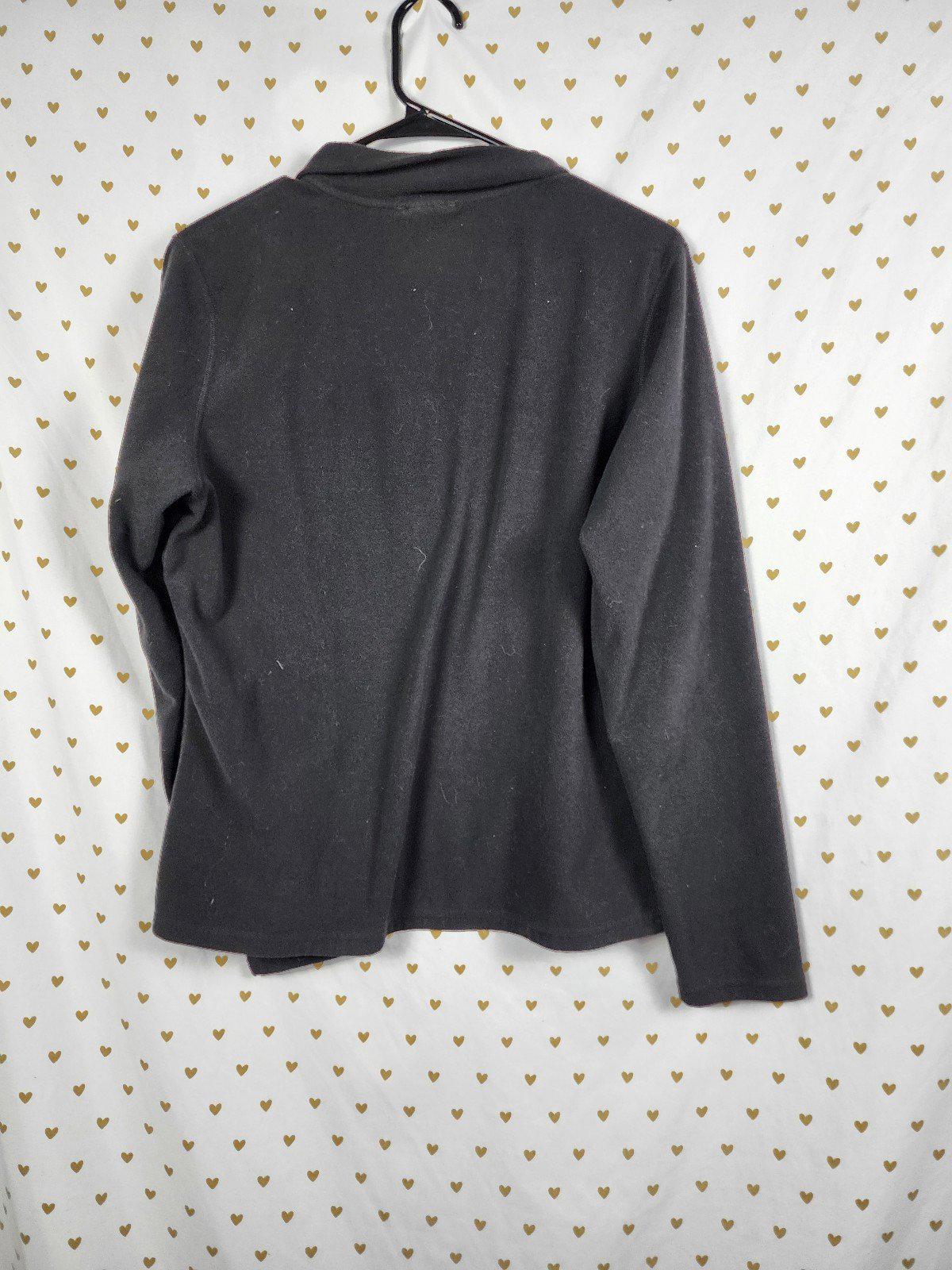 The North Face womens Large Black Fleece Jacket Coat