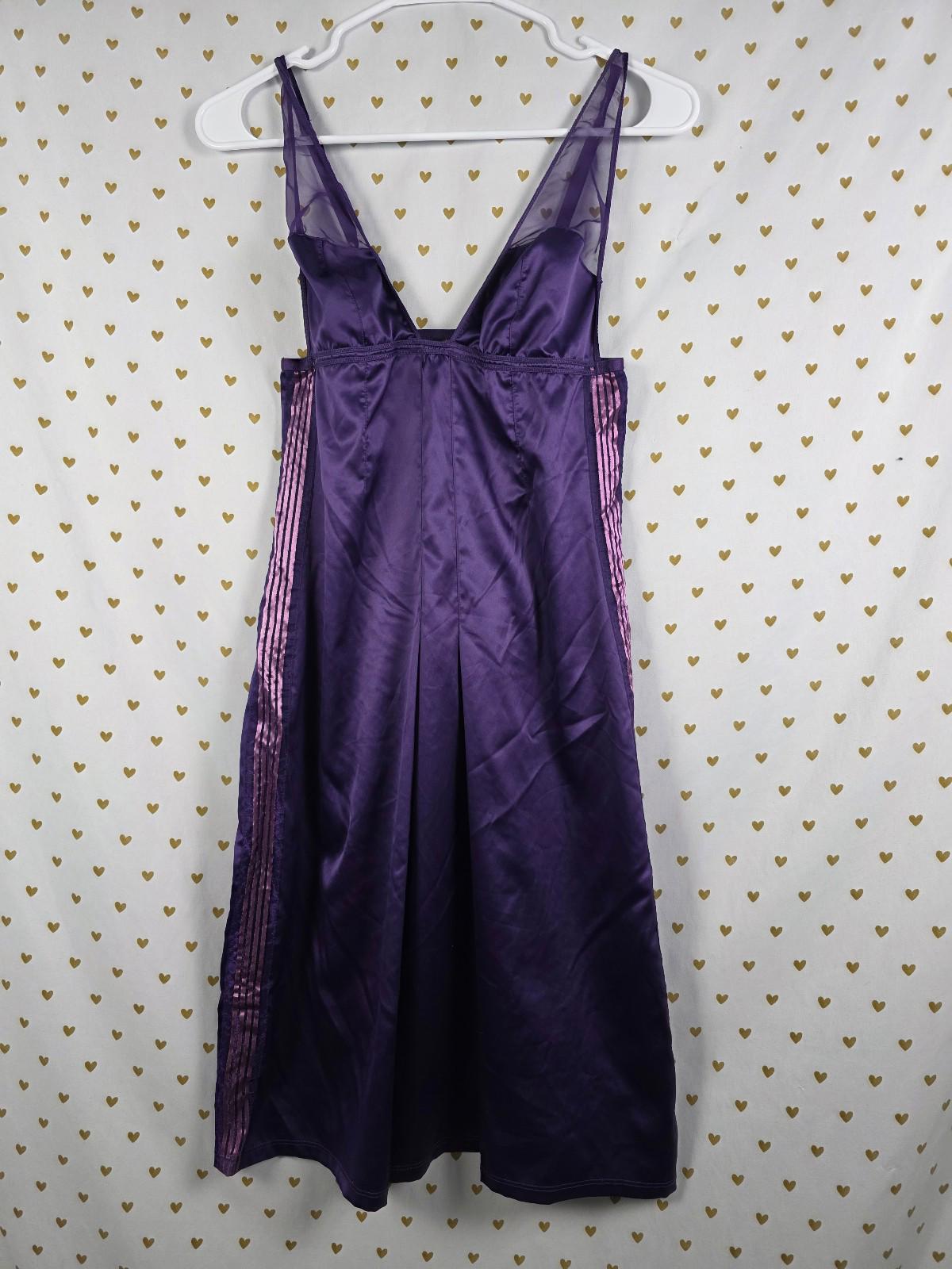 Victorias secret very sexy long satin purple nightie nightgown dress medium