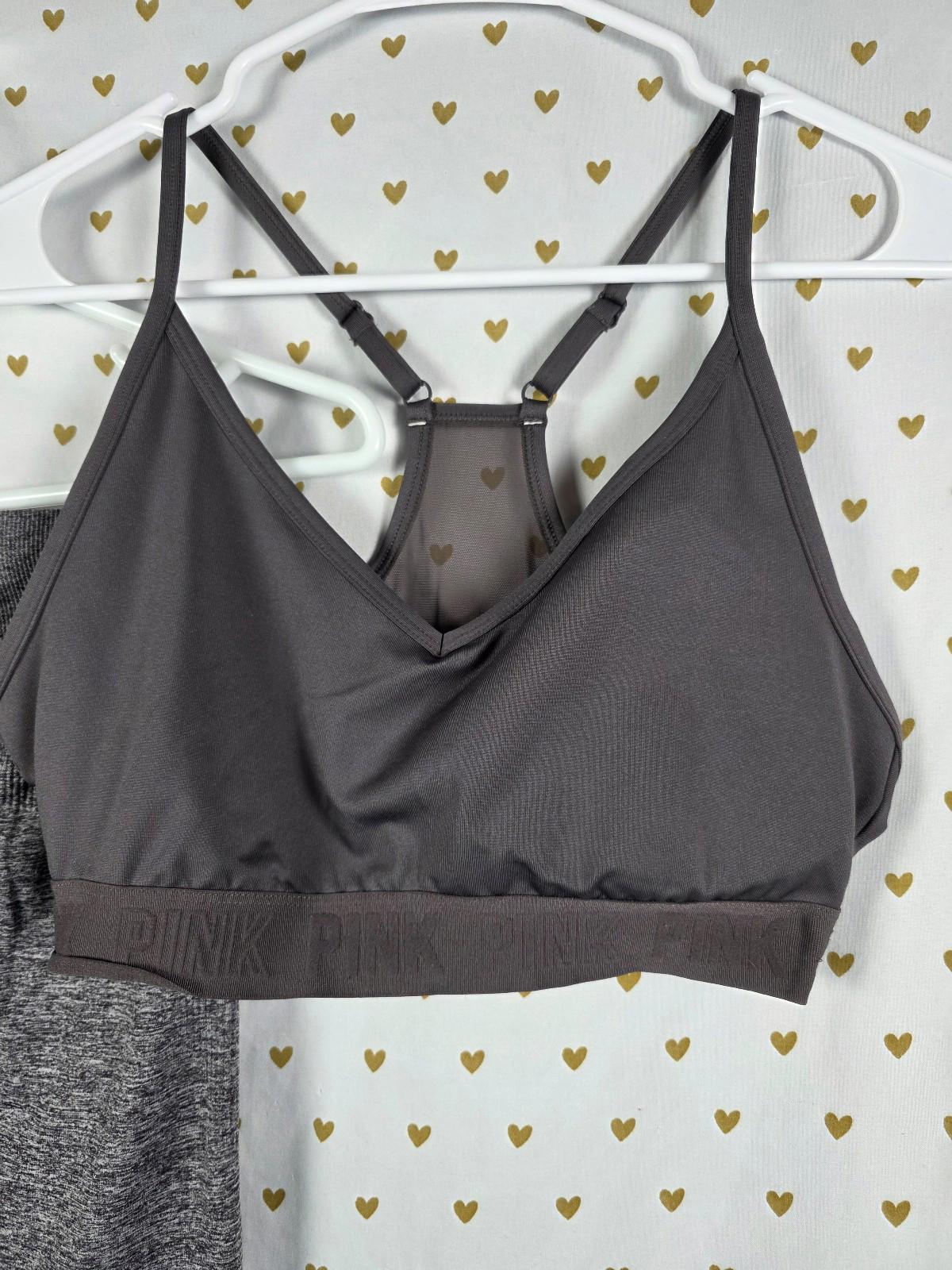 Victorias secret pink sports bra & leggings lot small mesh netted