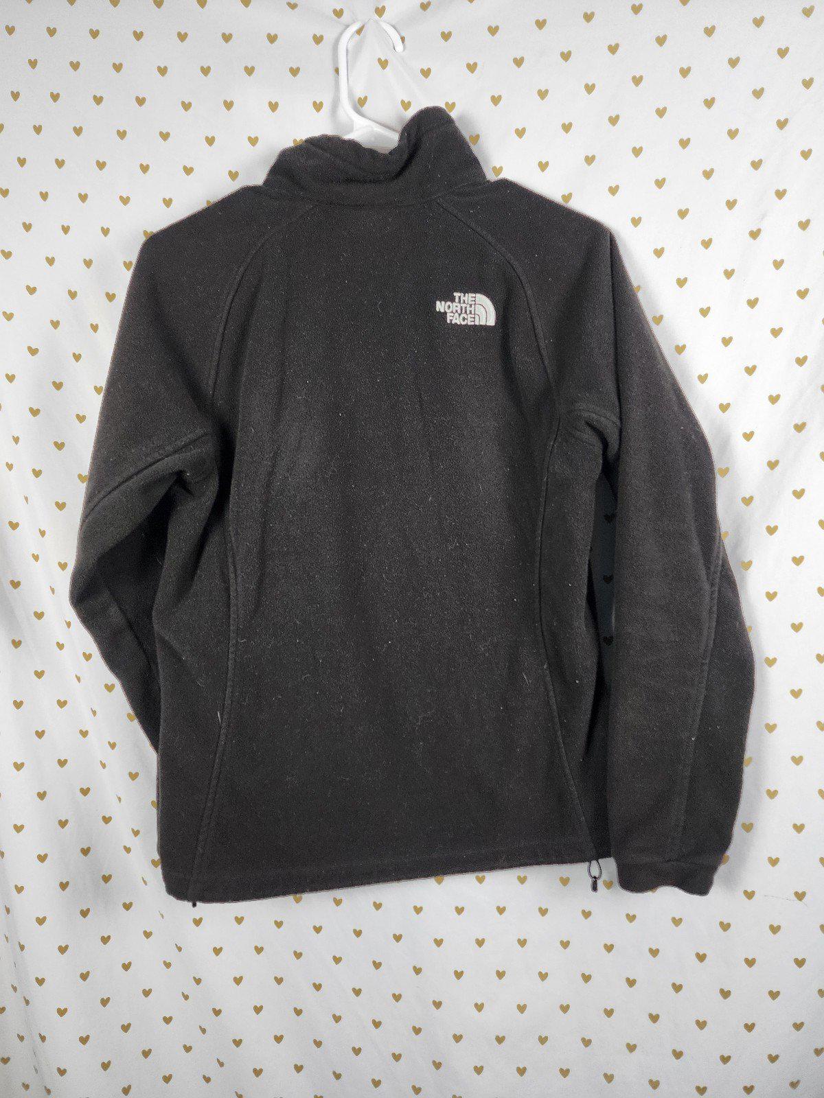 The North Face womens small black fleece full zip jacket