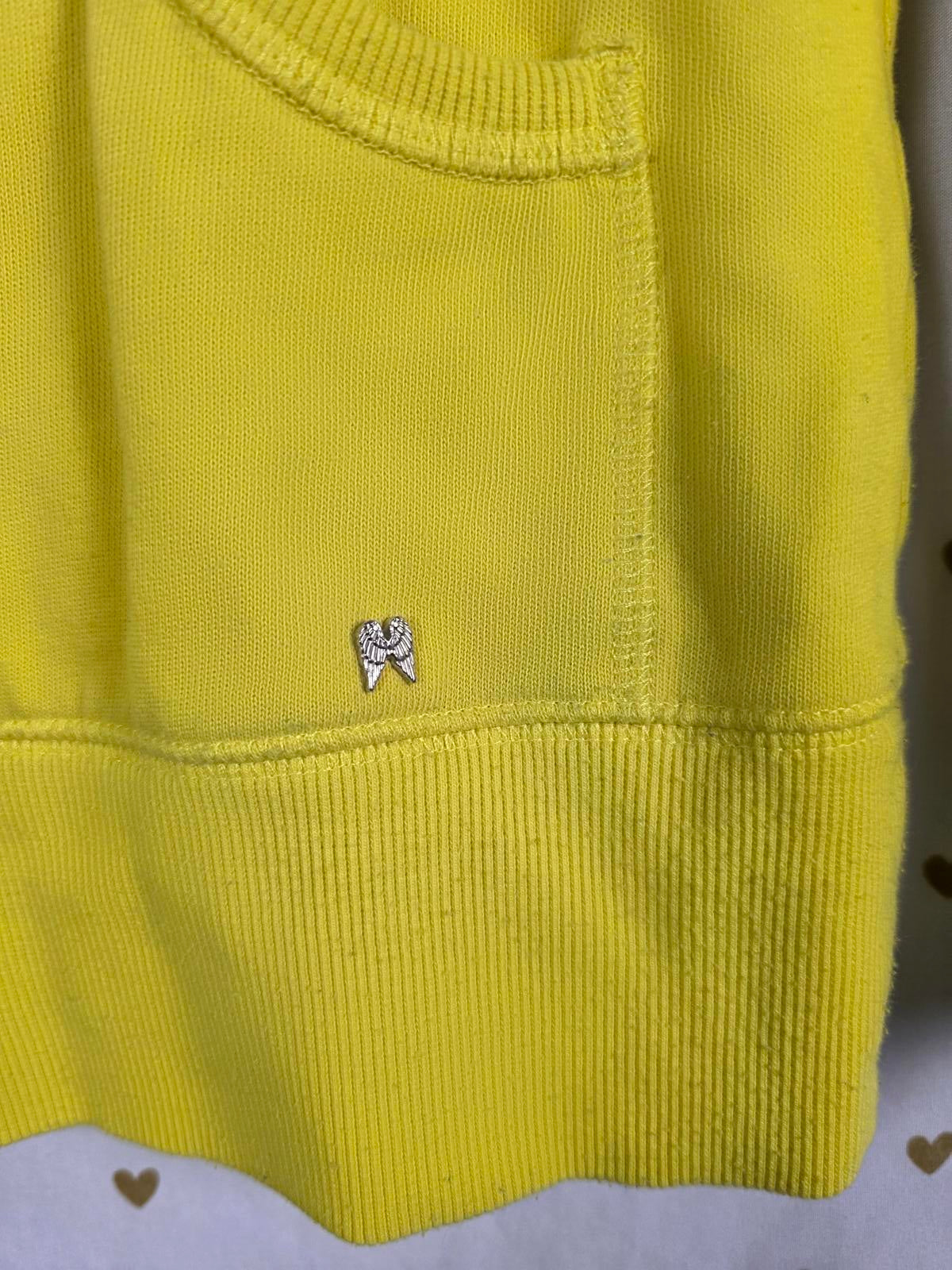 Victorias Secret Yellow WINGS ANGELS Hoodie Jacket London Paris Small