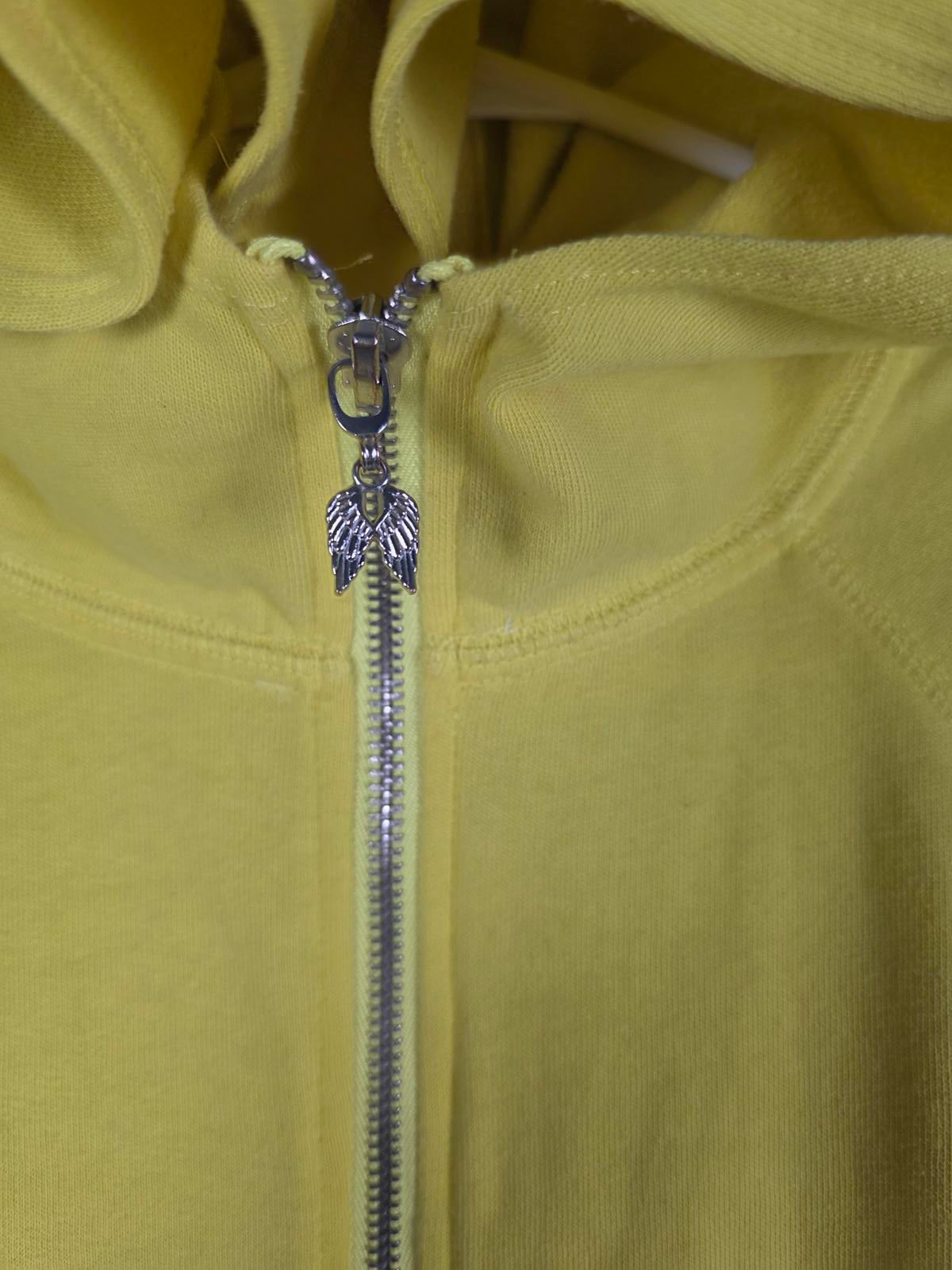 Victorias Secret Yellow WINGS ANGELS Hoodie Jacket London Paris Small