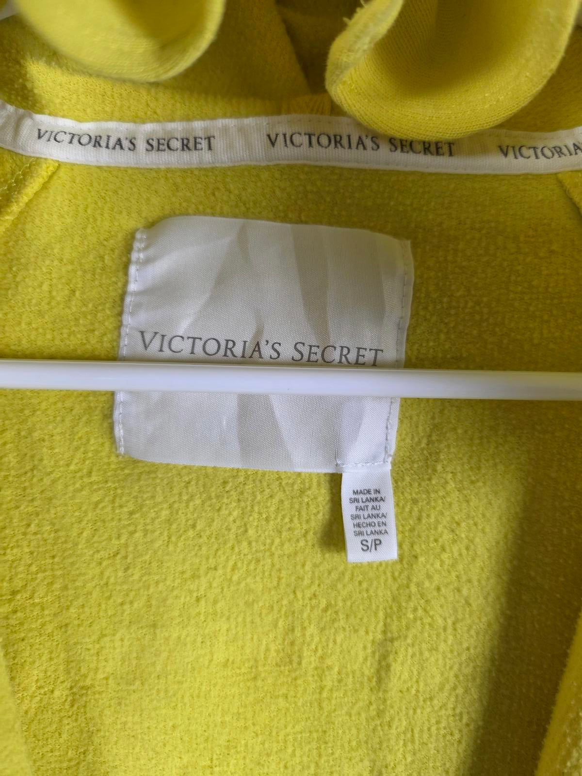 Victorias Secret Yellow WINGS ANGELS Hoodie Jacket London Paris Small