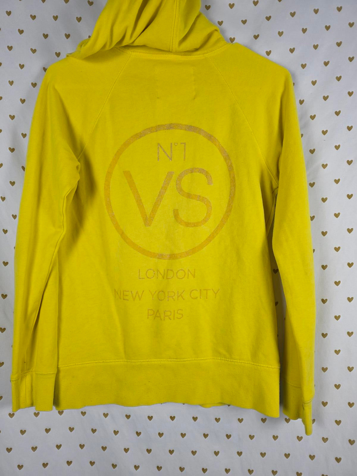 Victorias Secret Yellow WINGS ANGELS Hoodie Jacket London Paris Small