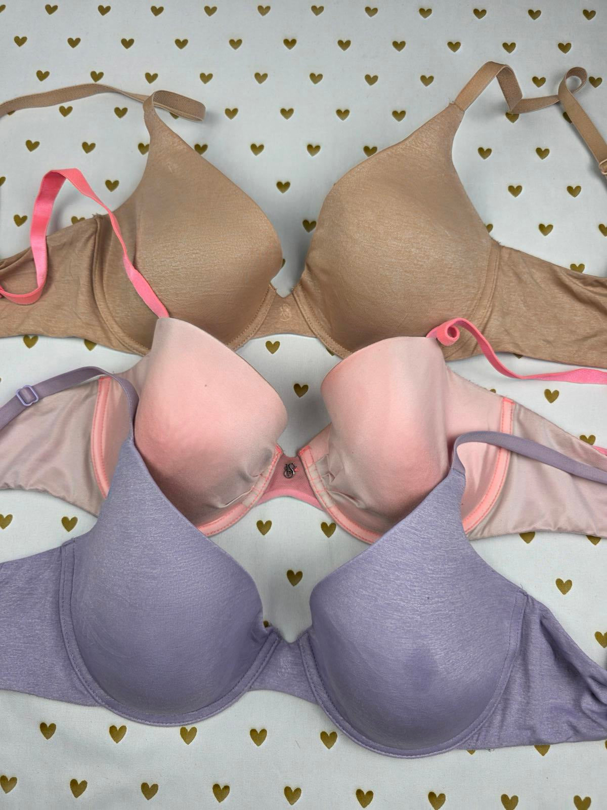 Victorias Secret Lot of 3 Size 32D Demi Balconette Uplift BRAS