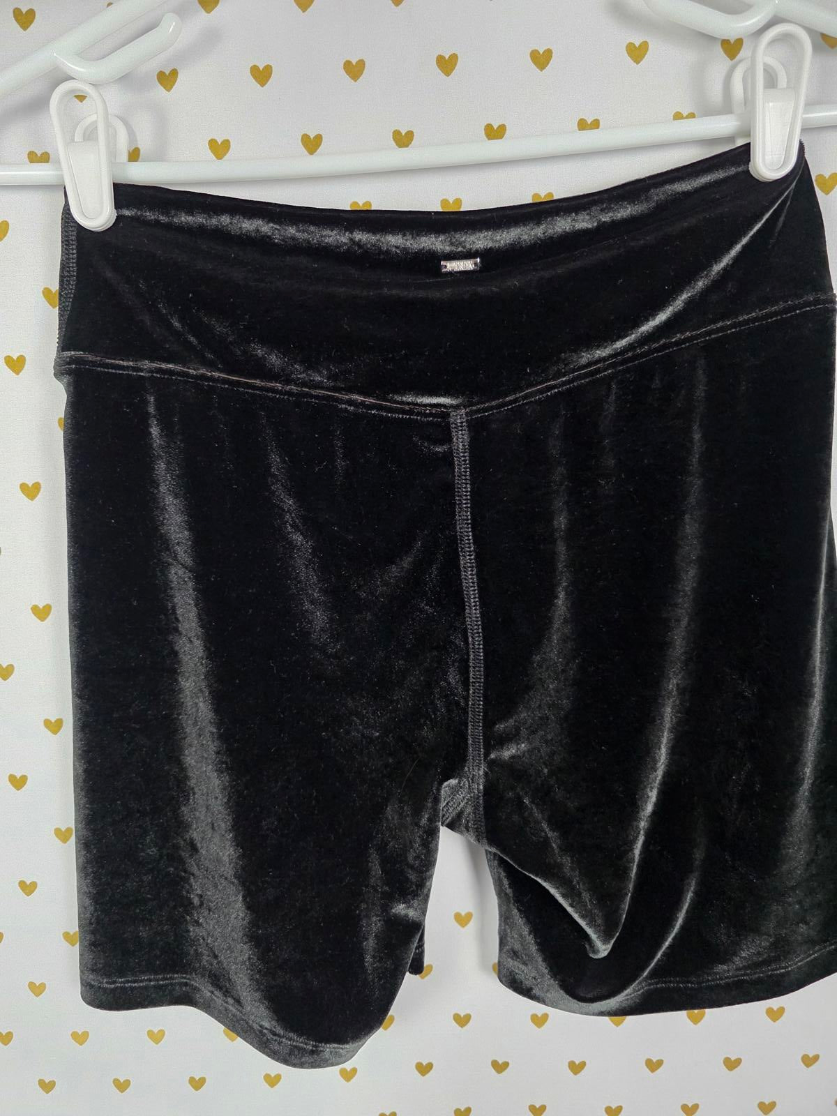 Victorias secret PINK Rare VELVET BIKE SHORTS Black SMALL