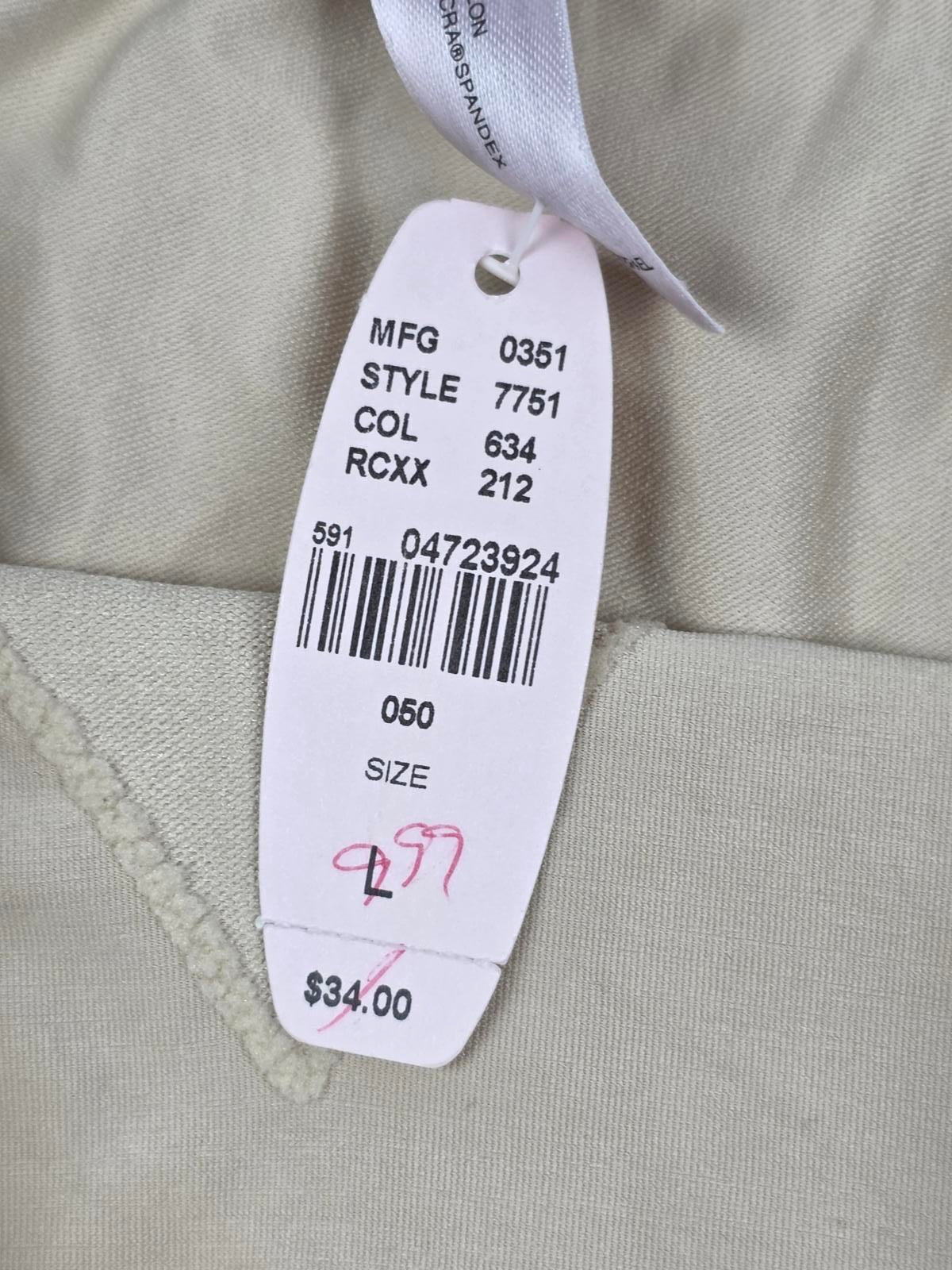 Victorias Secret VINTAGE Y2K Shaper Dress NEW NWT '02 LARGE Beige Shapewear Slip