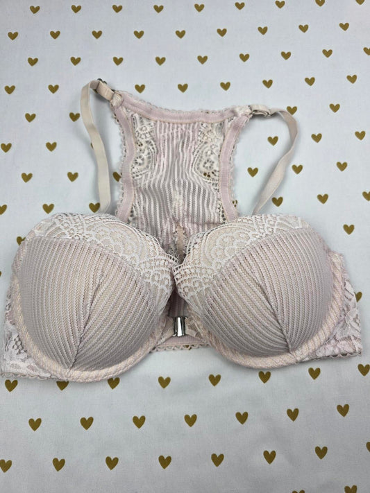 Victorias Secret Racerback Front Close Lined Demi Balconette Bra 32D