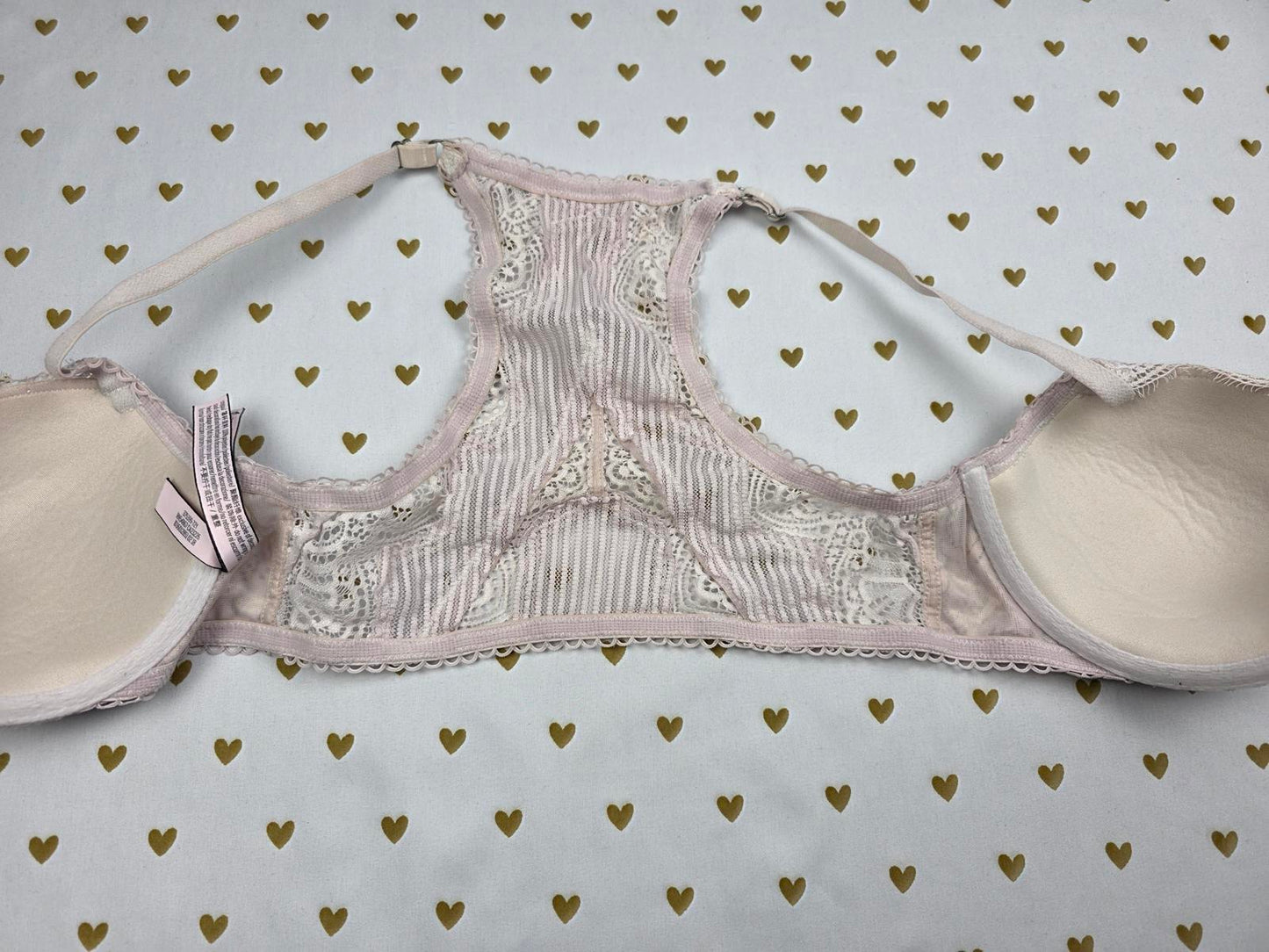 Victorias Secret Racerback Front Close Lined Demi Balconette Bra 32D