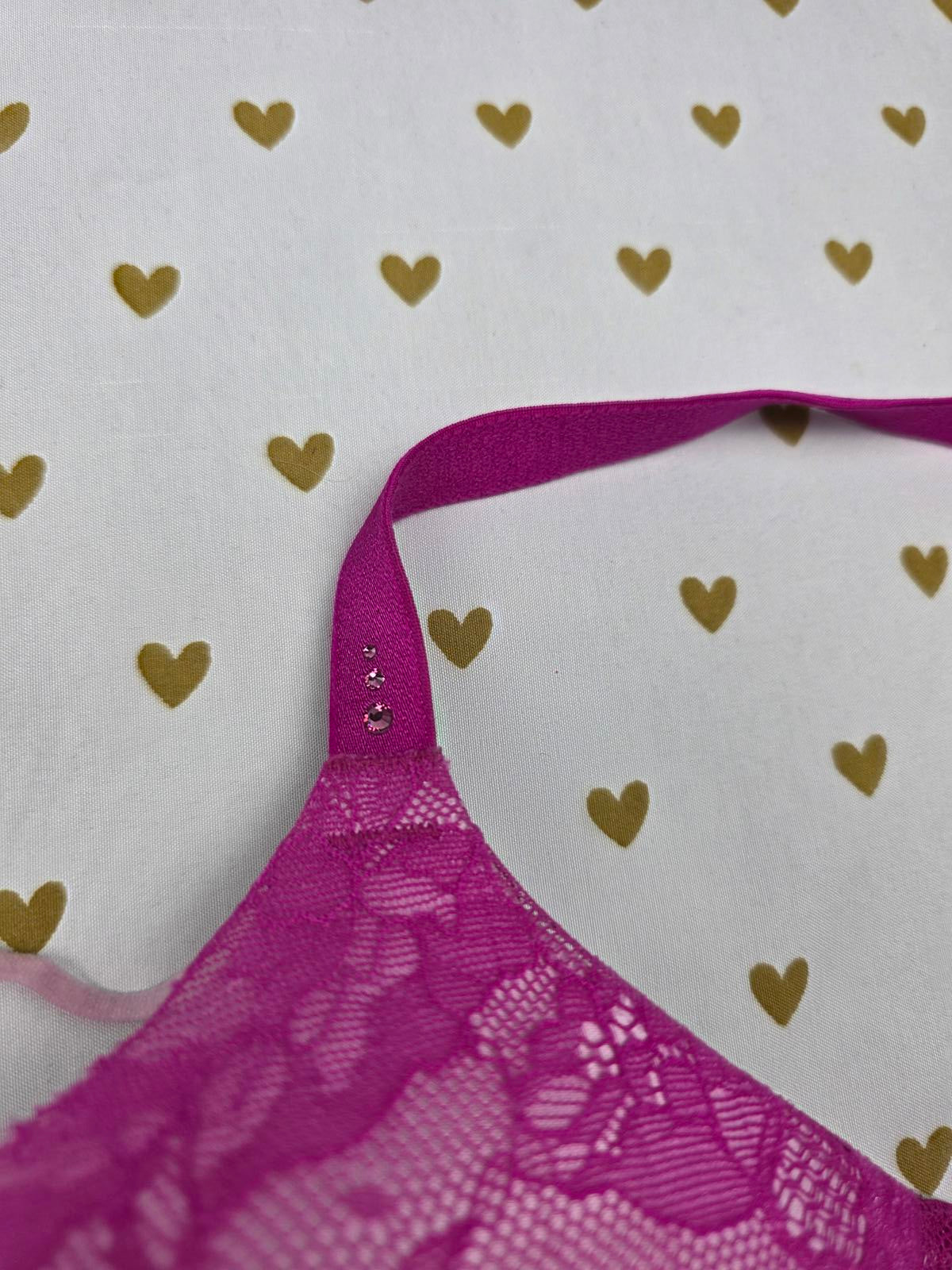 Victorias Secret Purple Lace lined bra BIOFIT Push Up 36DD