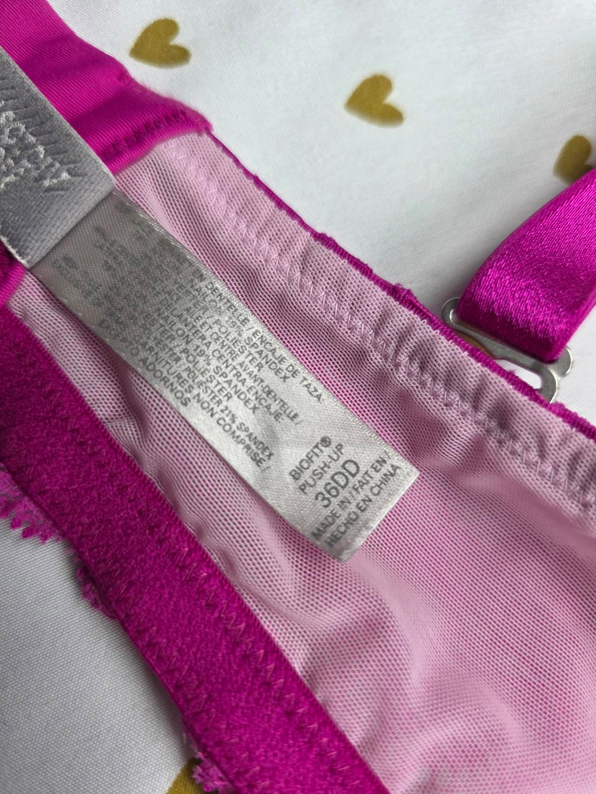 Victorias Secret Purple Lace lined bra BIOFIT Push Up 36DD