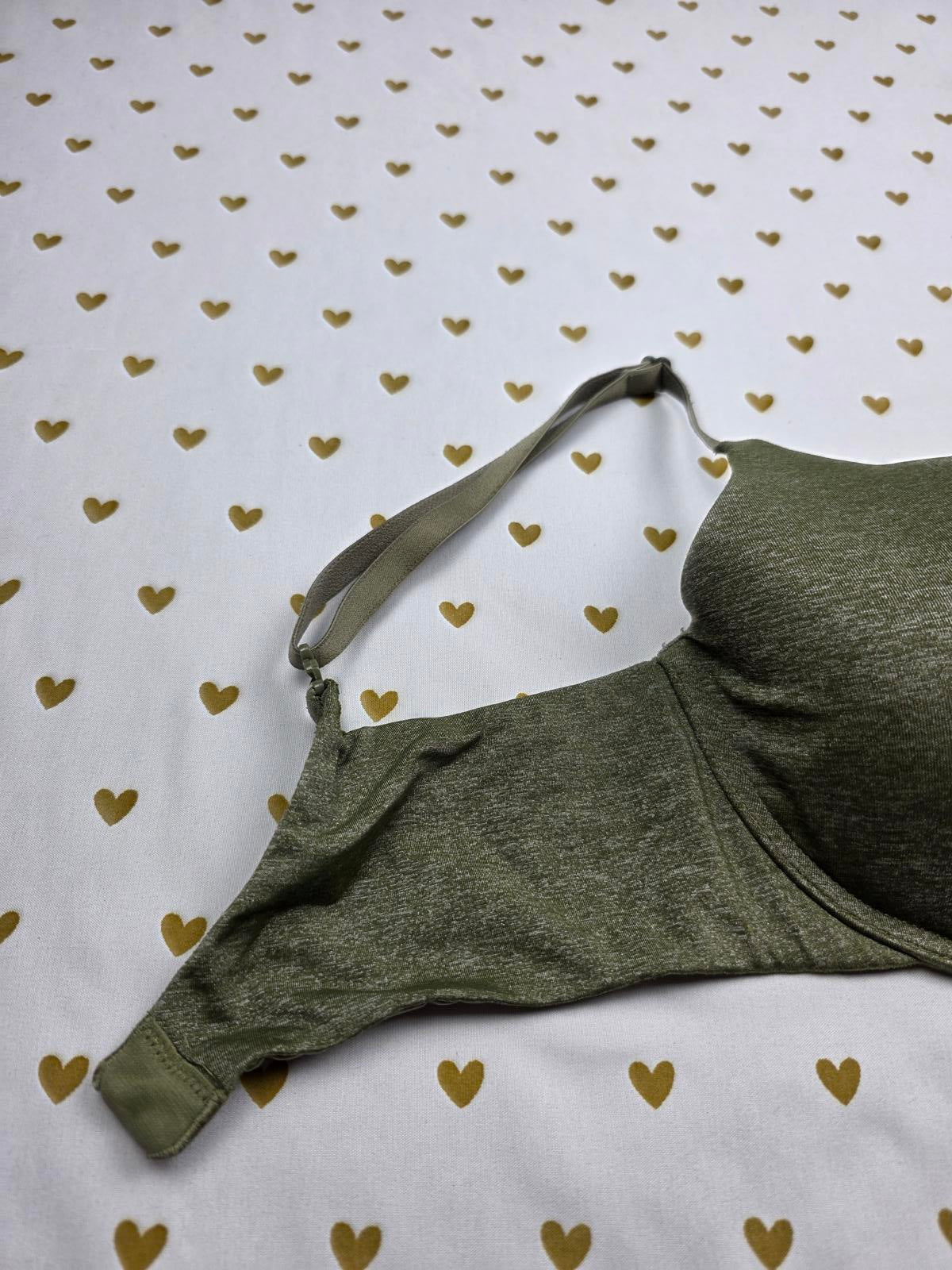 Victorias Secret Green Uplift semi Demi Balconette Bra 32D