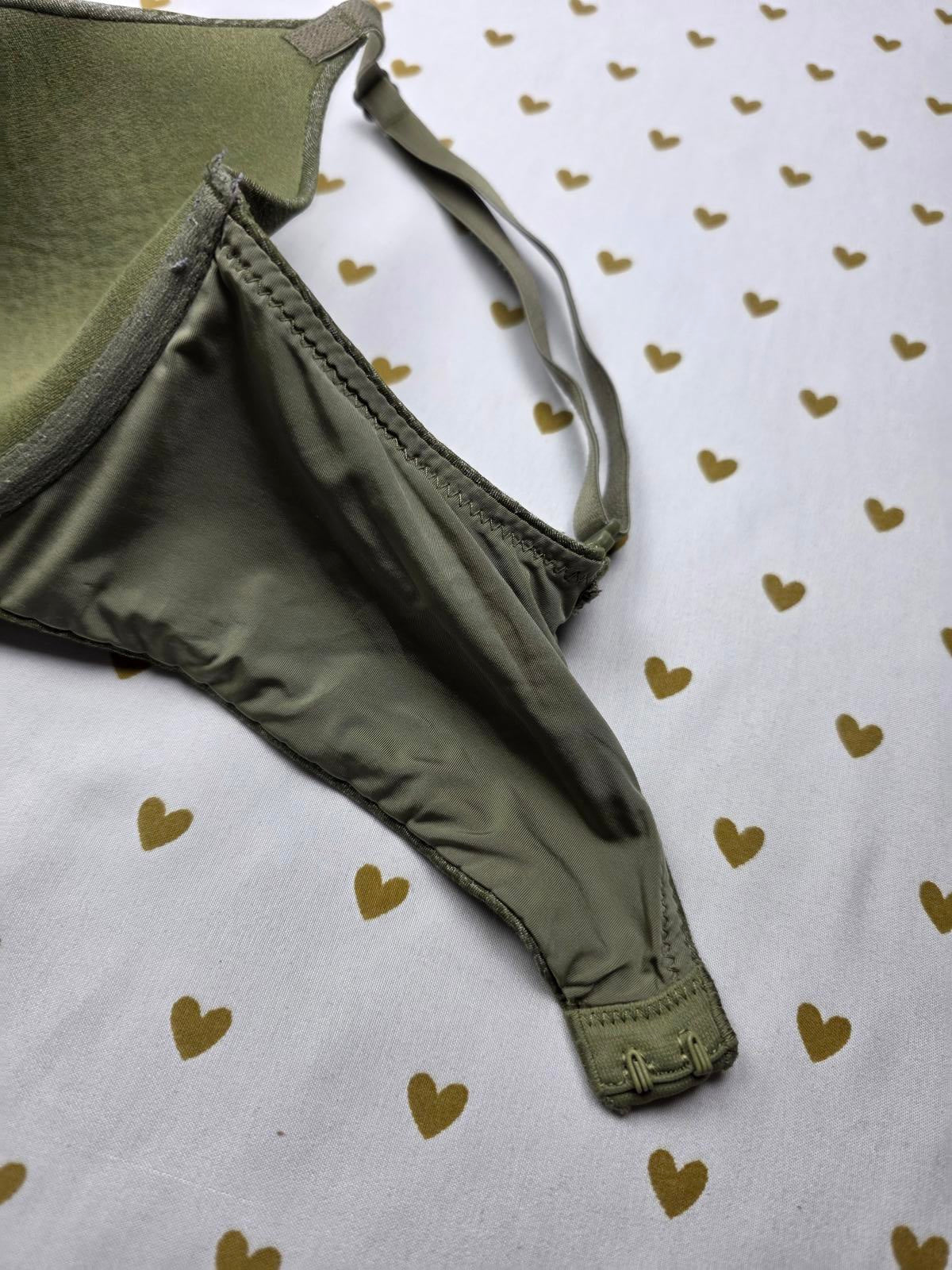 Victorias Secret Green Uplift semi Demi Balconette Bra 32D