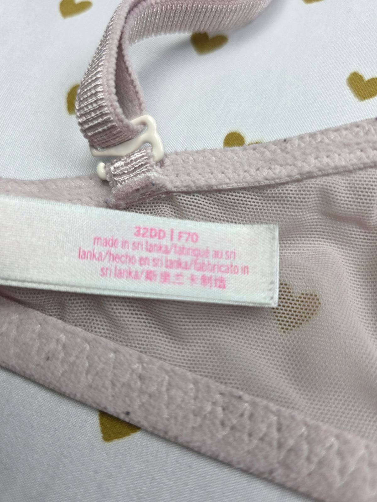 Victorias Secret PINK 32DD Unlined Lacey Bra Demi Balconette