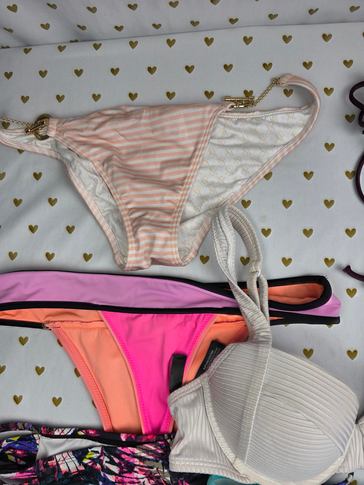 Victorias Secret PINK Lot of qty 8 Swim 2pc Swimwear Bikini Bottoms & Top SMALL