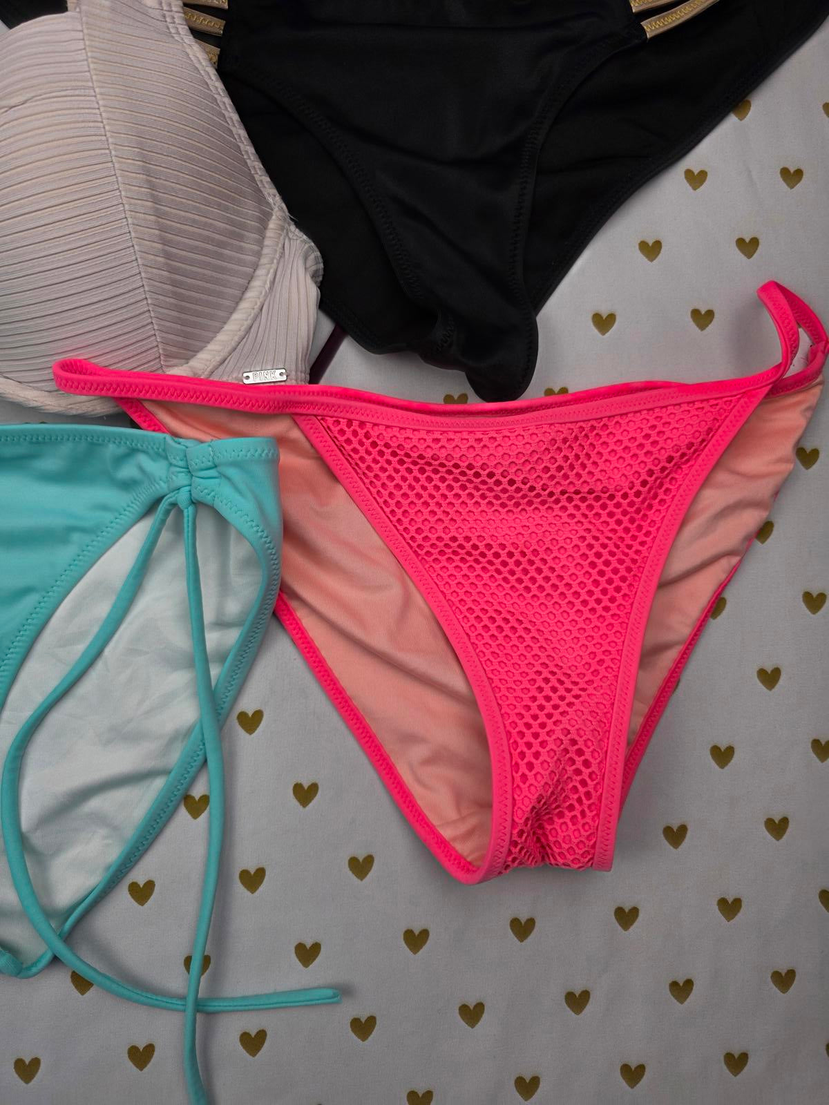 Victorias Secret PINK Lot of qty 8 Swim 2pc Swimwear Bikini Bottoms & Top SMALL