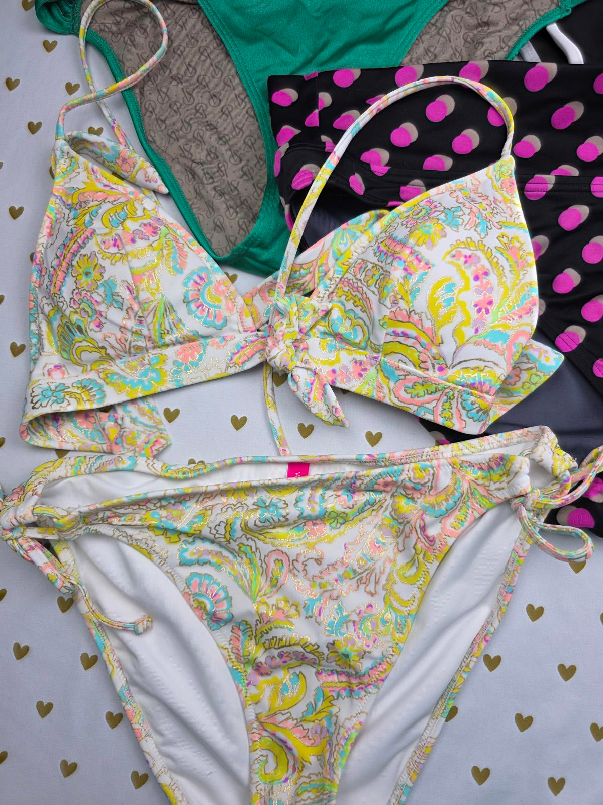 Victorias Secret PINK Lot of qty 9 Swim 2pc Swimwear Bikini Bottoms & Top MEDIUM