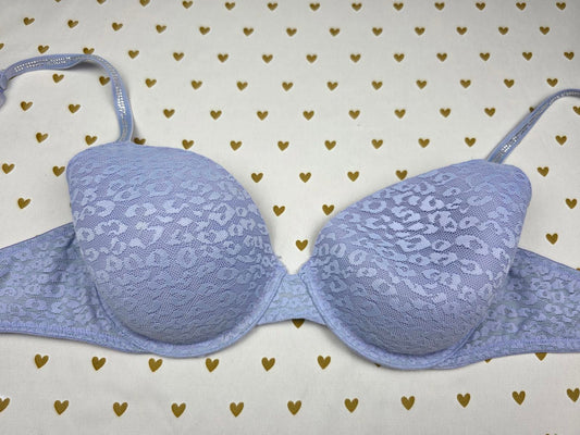 Victorias Secret BLING PINK Cheetah Leopard 36D Bra Wear everywhere T Shirt