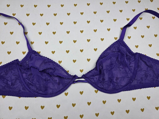 Victorias Secret Very Sexy Low Cut Demi Balconette Bra 36D Lightly Lined