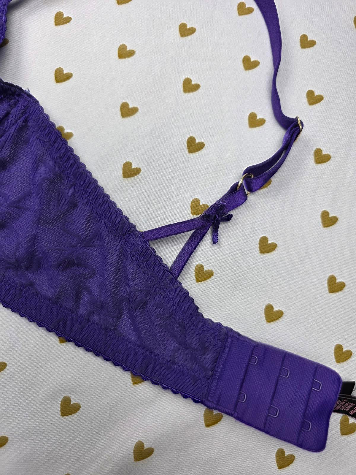 Victorias Secret Very Sexy Low Cut Demi Balconette Bra 36D Lightly Lined