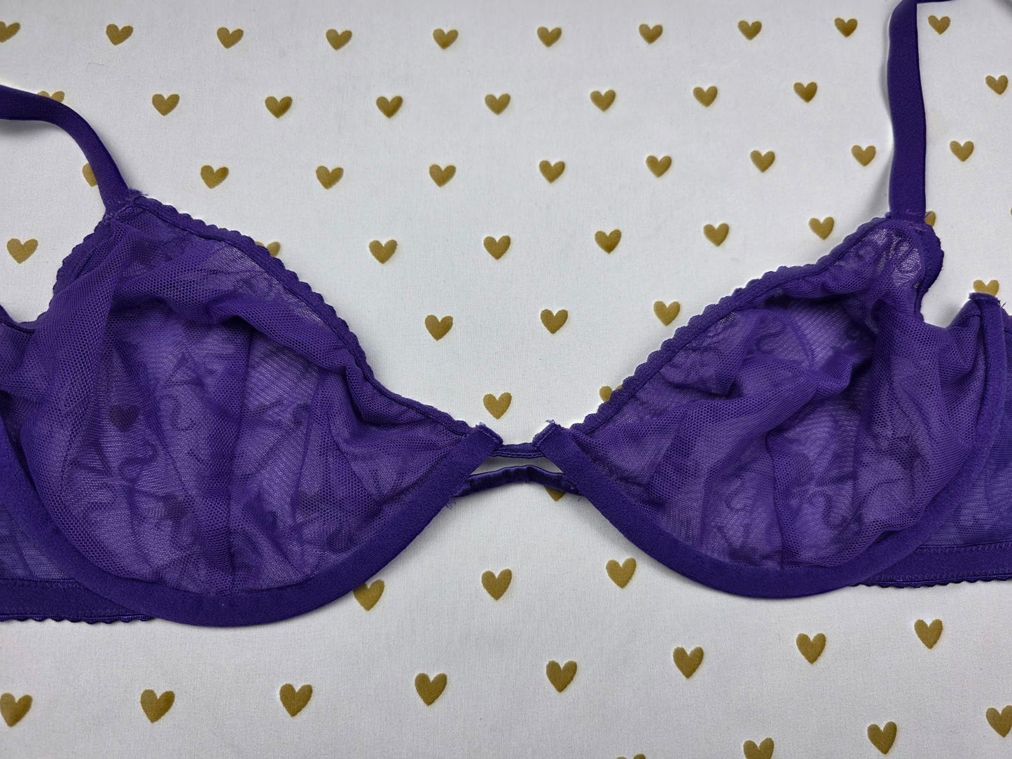 Victorias Secret Very Sexy Low Cut Demi Balconette Bra 36D Lightly Lined