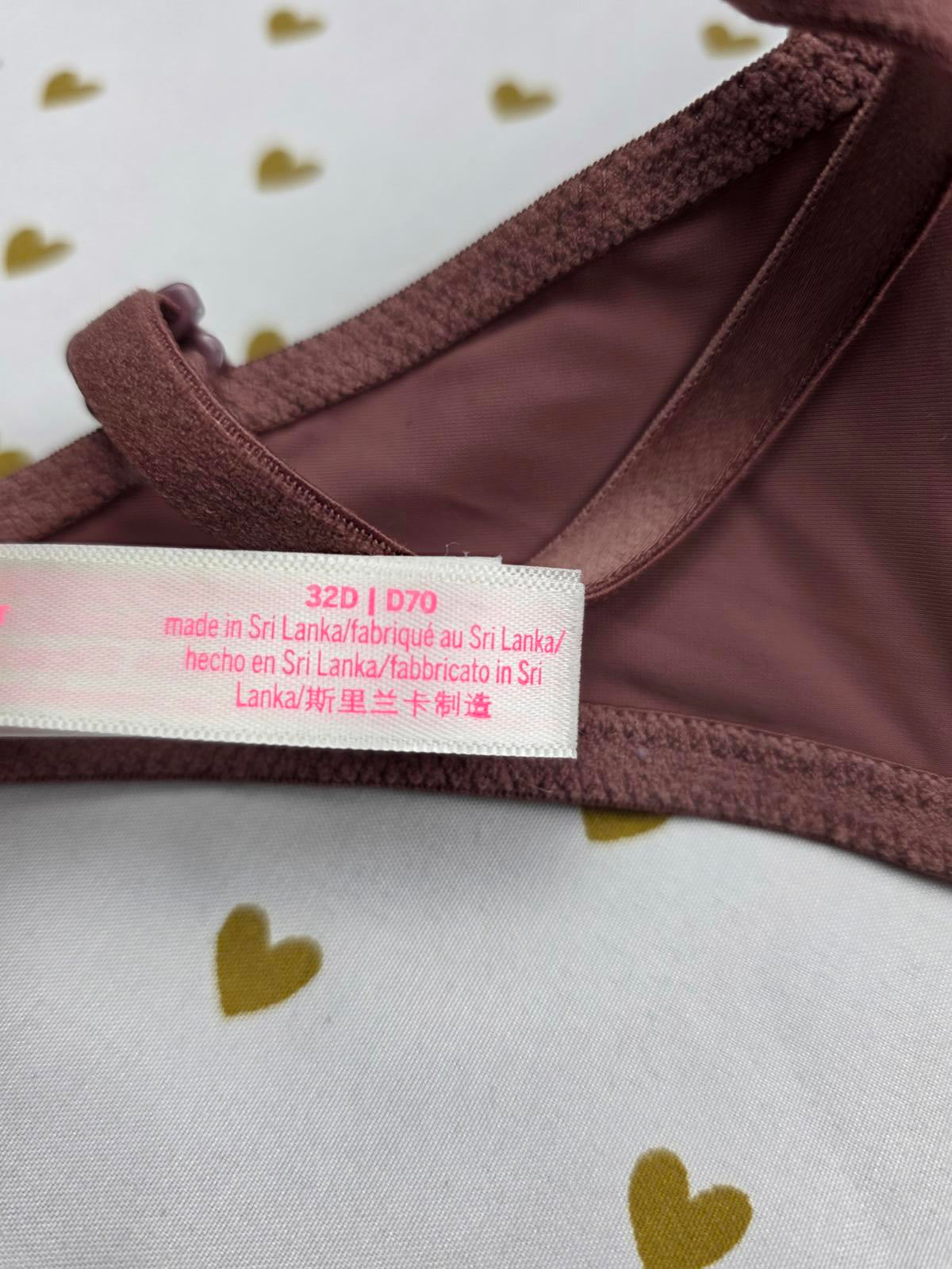 Victorias Secret PINK 32D Rose Wear Everywhere push up Bra