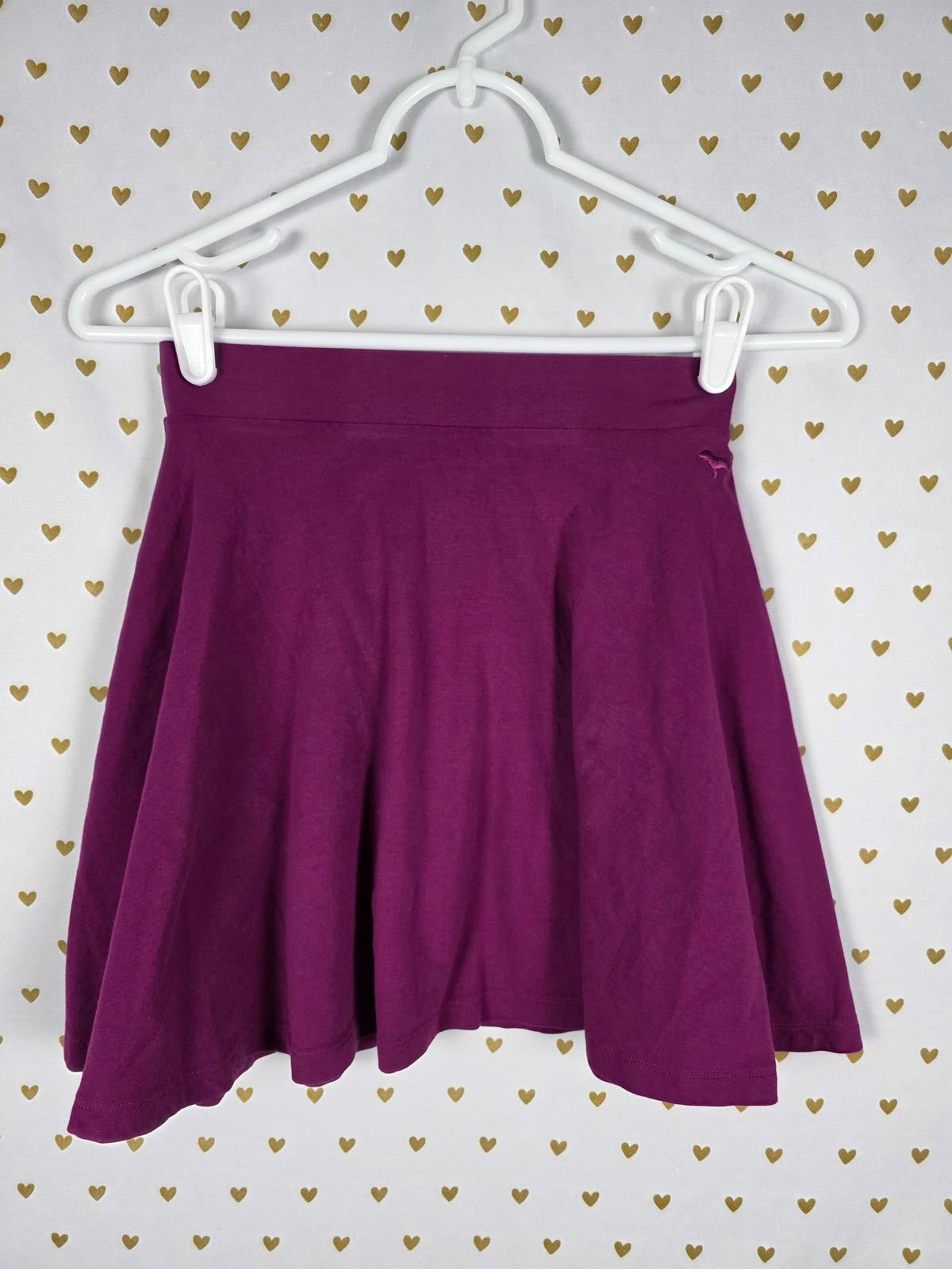 Victorias Secret Pink PURPLE Flowy Skirt Dog Log Embroidered XS