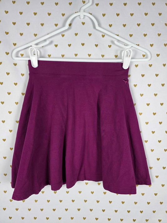 Victorias Secret Pink PURPLE Flowy Skirt Dog Log Embroidered XS