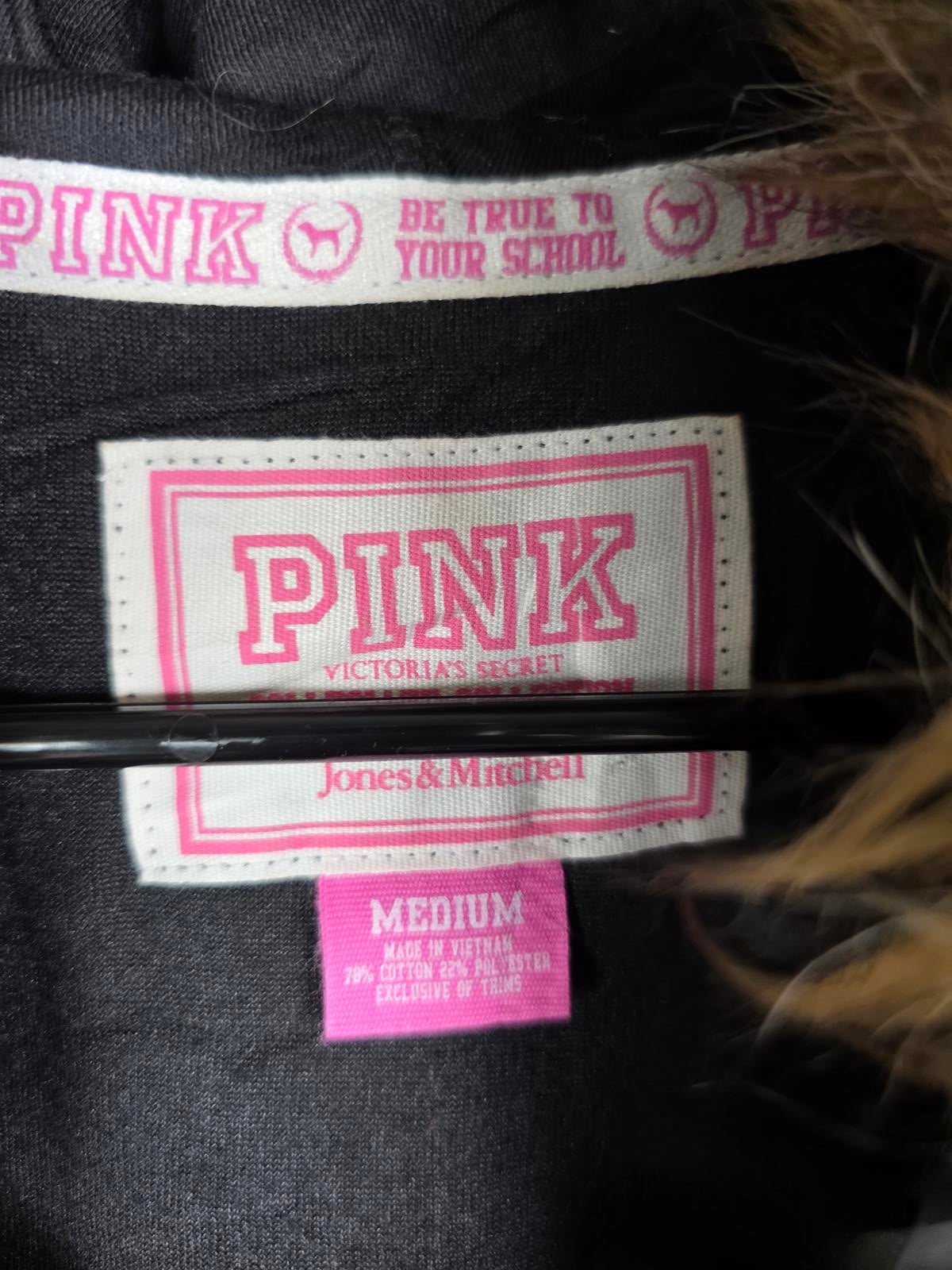 Victorias Secret Pink I LOVE TEXAS TECH Velour Parka Bling Jacket VTG y2k GRAIL