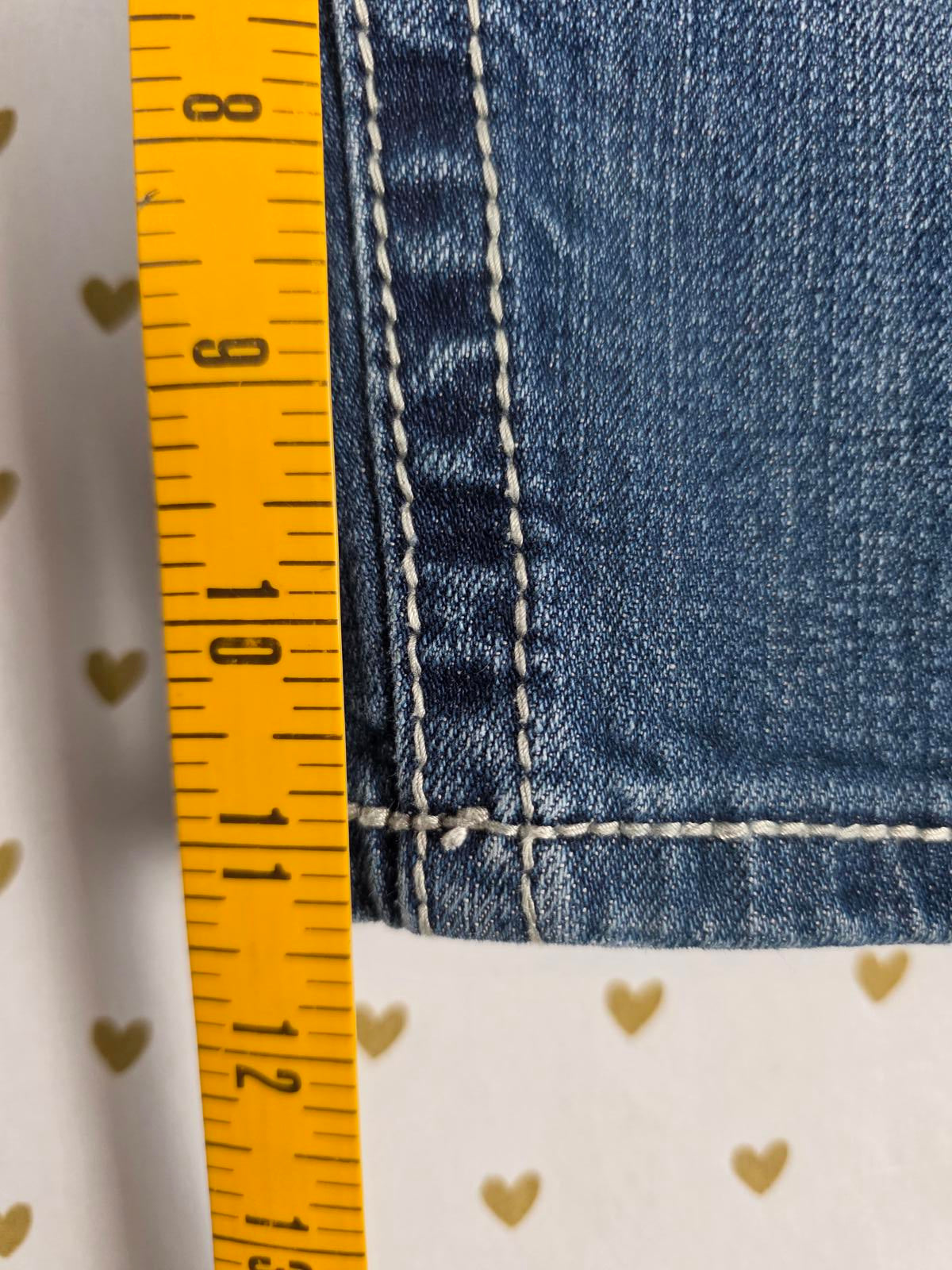 Miss Me Y2k Bling Denim Jean Shorts Sz 26 Cropped Bermuda