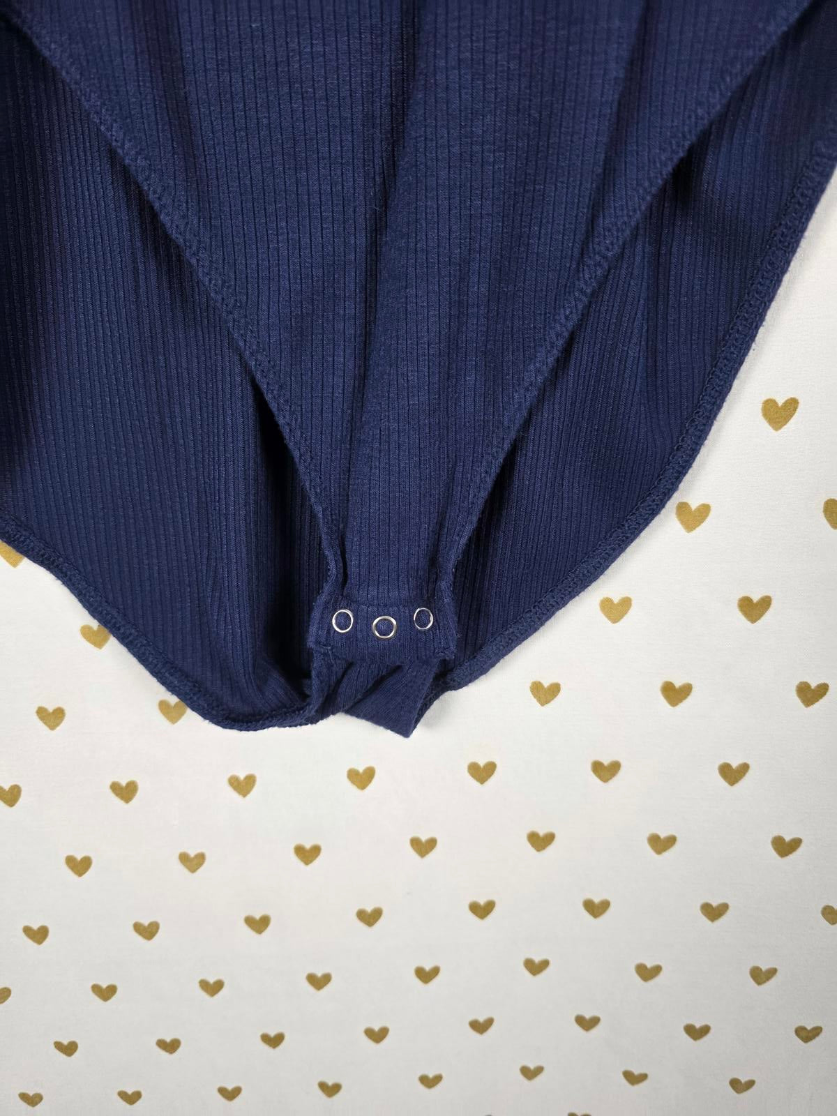 Victorias Secret PINK Dark Blue Caged Bodysuit Tank Top MEDIUM