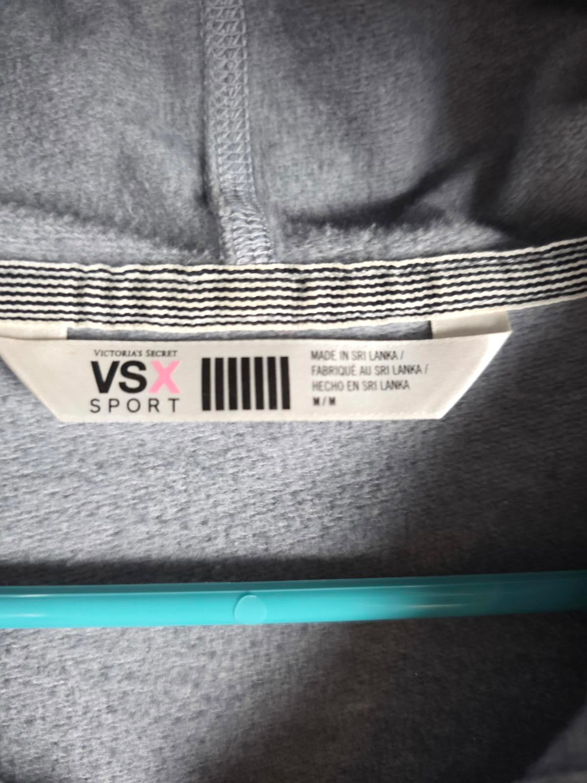 Victorias Secret SPORT Soft Grey Hoodie Full ZIp Jacket coat sweater MEDIUM