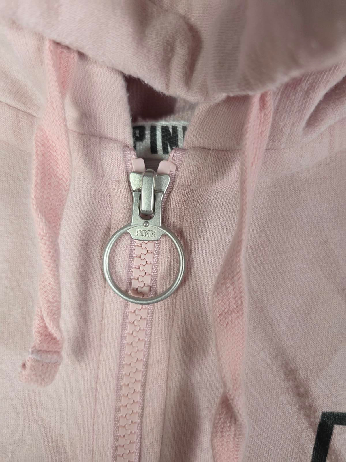 Victorias Secret Pink Full Zip Hoodie Jacket Oversized XS
