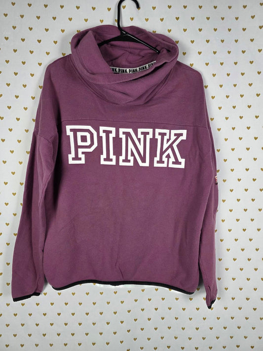 Victorias Secret Pink maroon slouchy logo sweater shirt MEDIUM