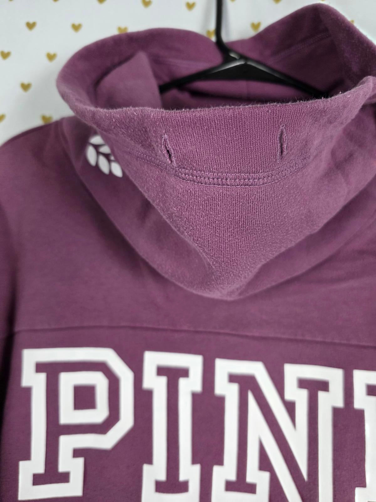 Victorias Secret Pink maroon slouchy logo sweater shirt MEDIUM