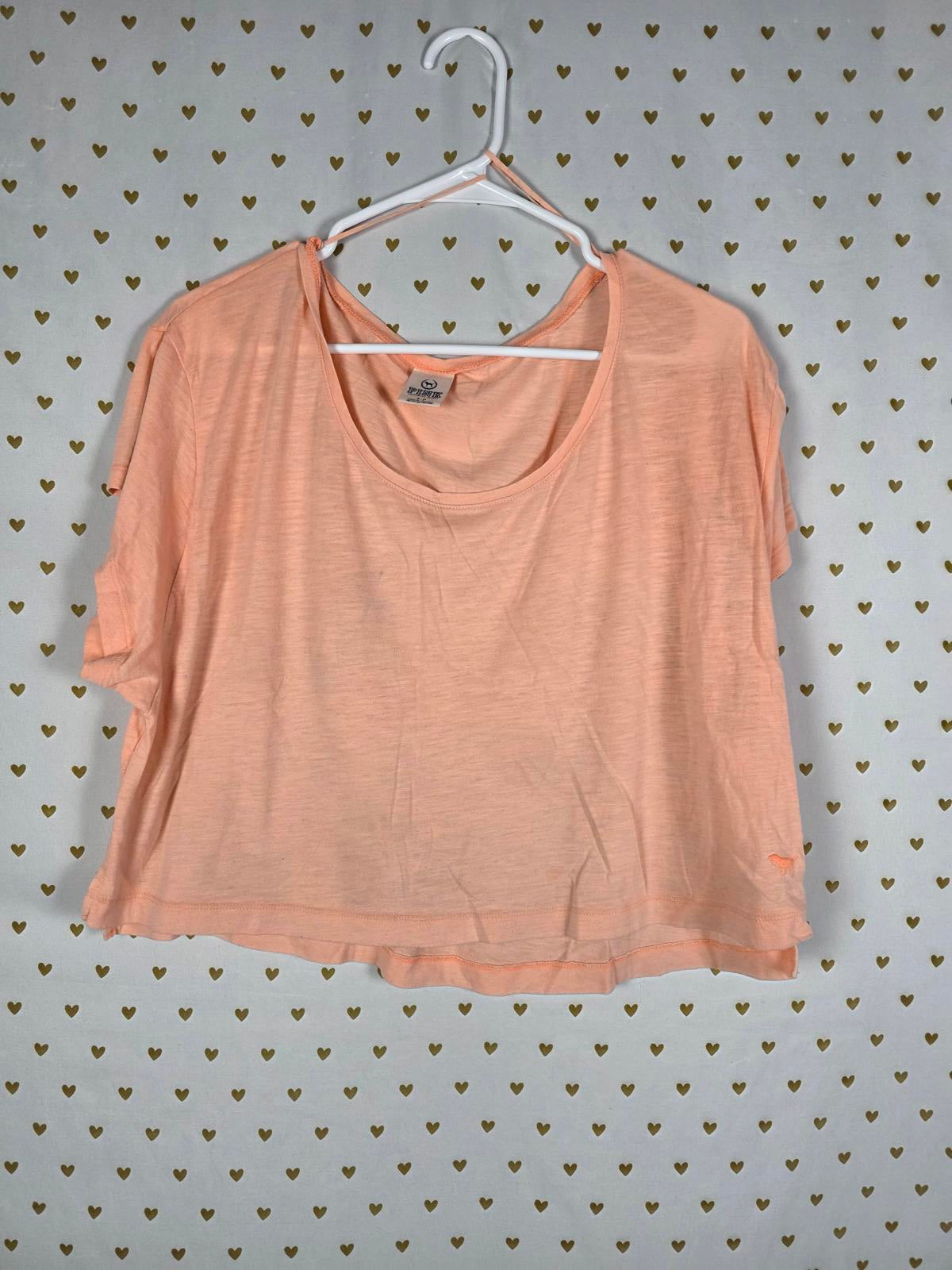 Victorias Secret PINK Y2k VINTAGE Neon Cropped tee shirt small