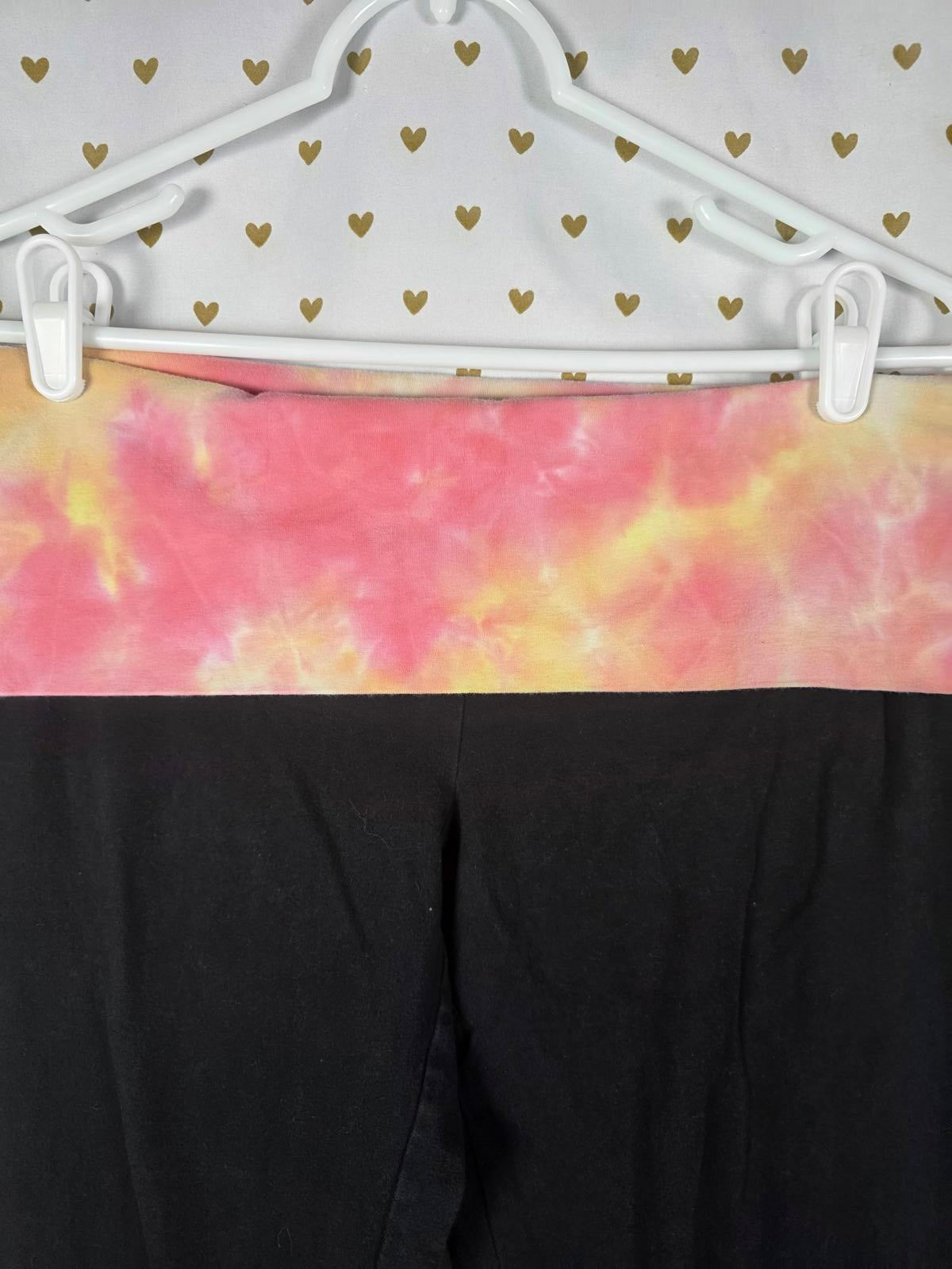 Victorias Secret PINK TYE DYE Foldover Y2k Yoga Pants Flare VTG LOVE VINTAGE