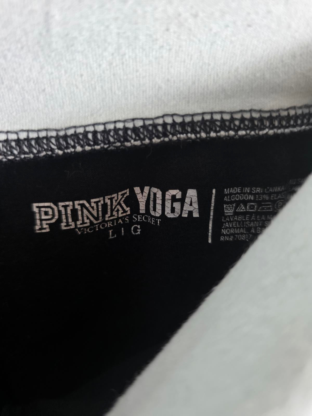 Victorias Secret PINK BLING SEQUIN CROPPED Foldover yoga Pants VINTAGE y2K LARGE
