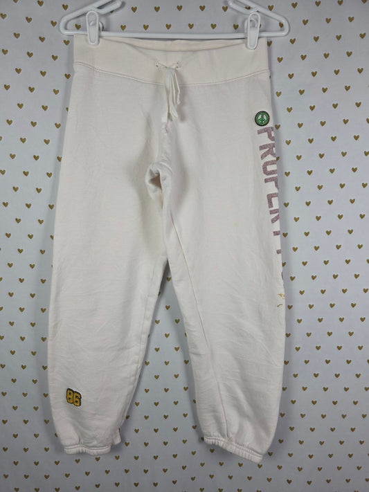Victorias Secret VINTAGE y2k Property of PINK 86 Peace JOGGERS Sweatpants XS