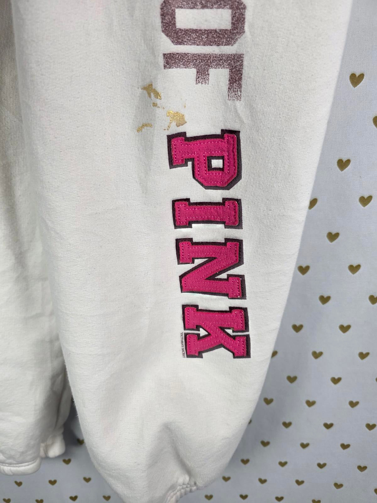 Victorias Secret VINTAGE y2k Property of PINK 86 Peace JOGGERS Sweatpants XS