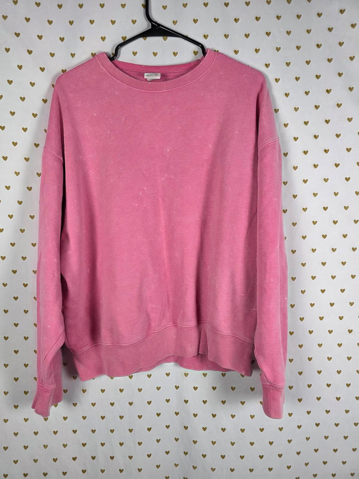 Victorias Secret Pink Vintage Stye Crew Soft Sweater Shirt Pullover MEDIUM