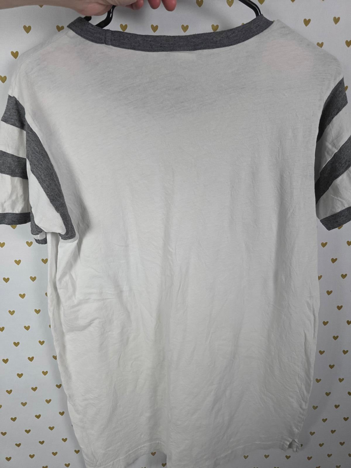 Victorias Secret PINK Logo ringer tee shirt small
